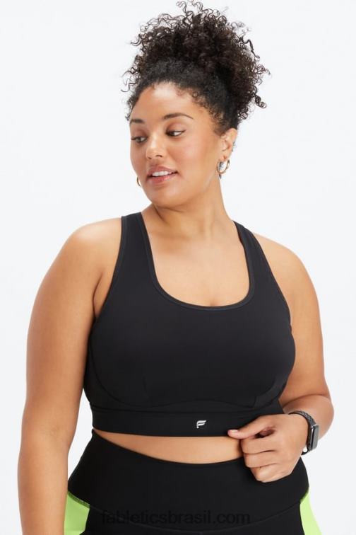 Fabletics preto 420HR1397 sutiã esportivo de alto impacto belle racerback mulheres