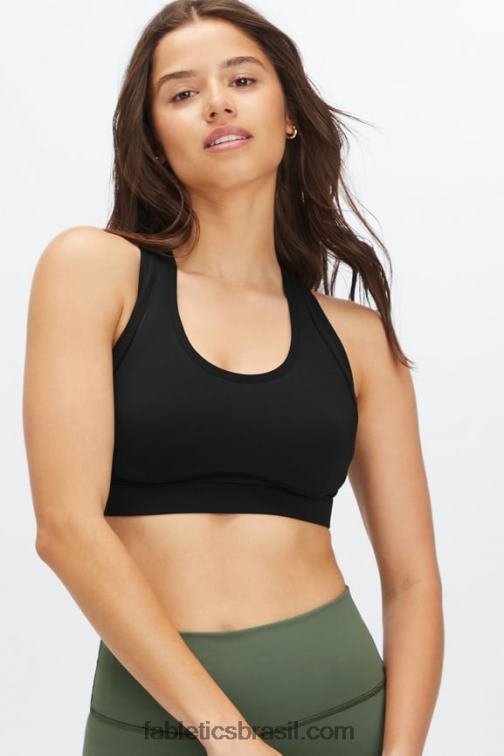 Fabletics preto 420HR1398 belle sutiã esportivo de alto impacto mulheres
