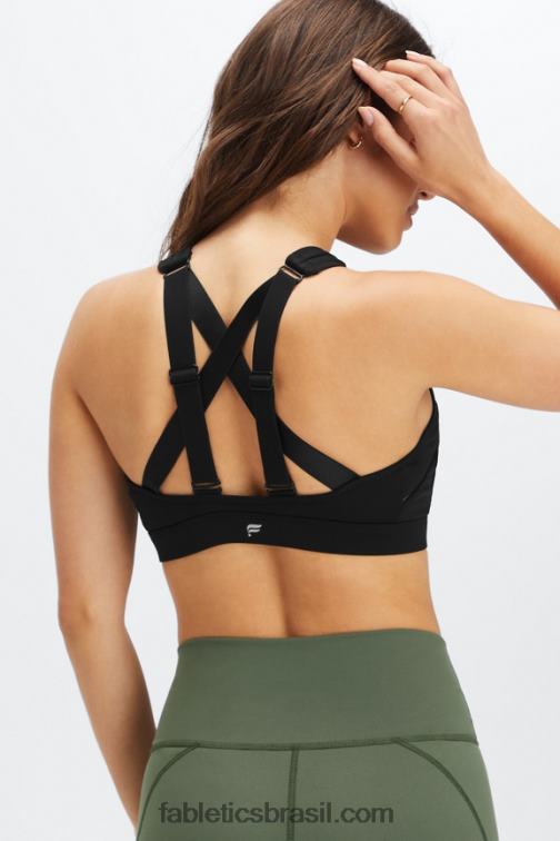 Fabletics preto 420HR1398 belle sutiã esportivo de alto impacto mulheres