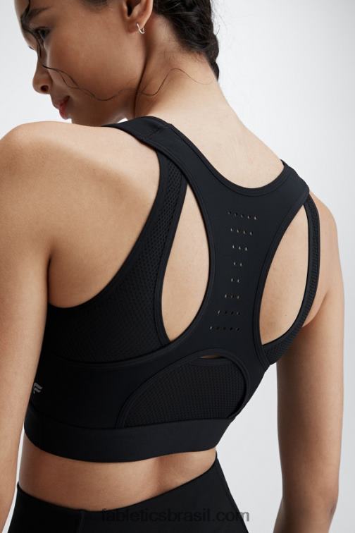 Fabletics preto 420HR1418 elsie sutiã esportivo de corrida de alto impacto mulheres