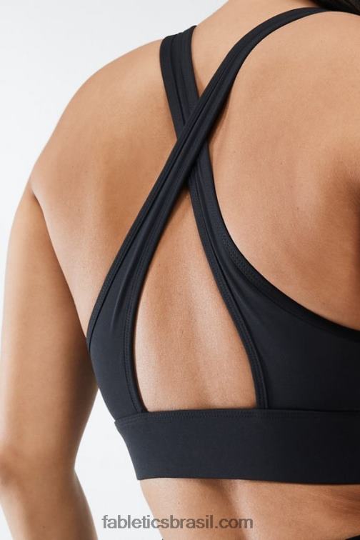 Fabletics preto 420HR1430 sutiã esportivo de alto impacto siena mulheres