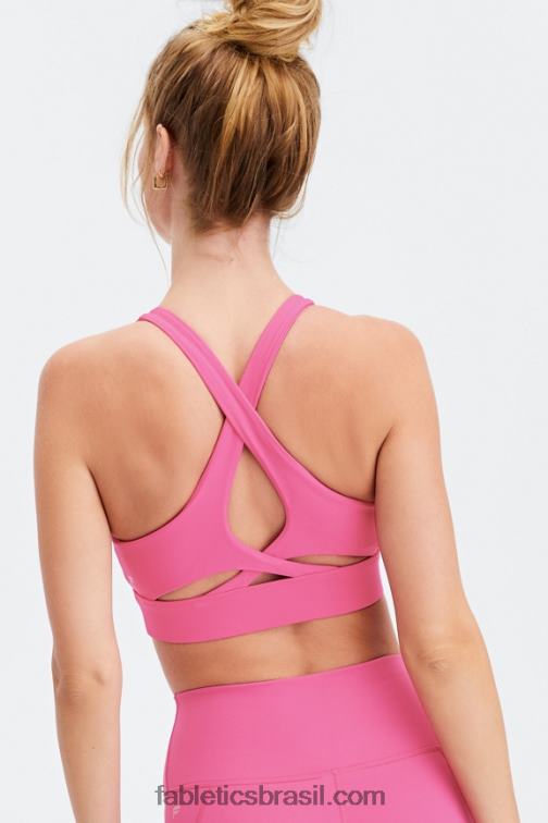 Fabletics rosa de pelúcia 420HR1354 sutiã esportivo antiderrapante 93 mulheres