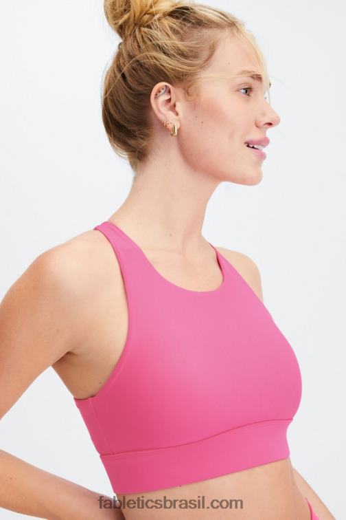 Fabletics rosa de pelúcia 420HR1354 sutiã esportivo antiderrapante 93 mulheres