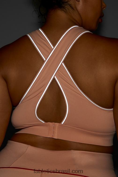 Fabletics sândalo/caqui/prata reflexiva 420HR1436 brynn sutiã esportivo de alto impacto ii mulheres