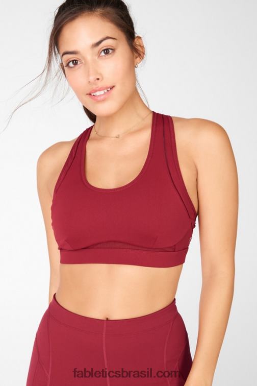Fabletics tijolo/ocre 420HR1410 belle sutiã esportivo de alto impacto mulheres