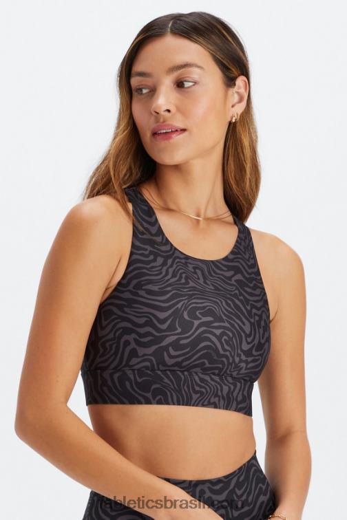 Fabletics zebra em mármore estanho 420HR1339 sutiã esportivo antiderrapante 90 mulheres