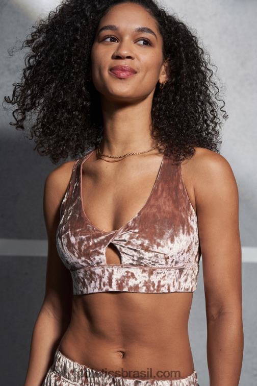 Fabletics Urso de pelúcia 420HR1528 sutiã esportivo torcido de veludo oasis mulheres