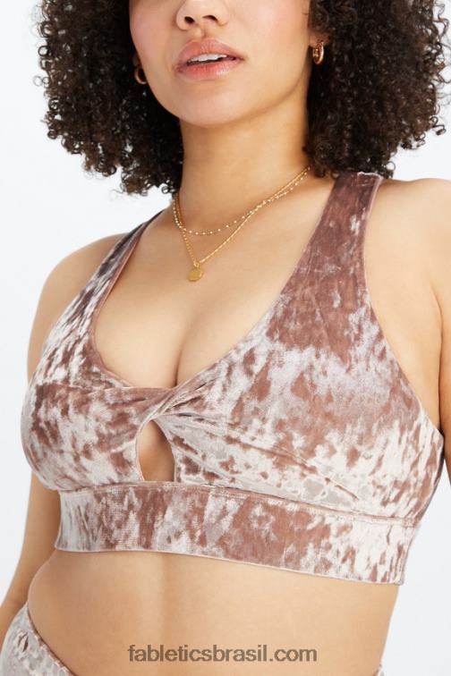 Fabletics Urso de pelúcia 420HR1528 sutiã esportivo torcido de veludo oasis mulheres