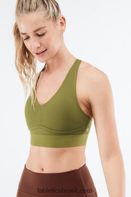 Fabletics azeitona desbotada 420HR1482 sutiã o dia todo todos os dias 104 mulheres