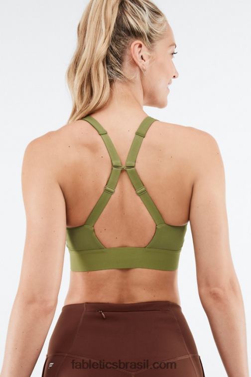 Fabletics azeitona desbotada 420HR1482 sutiã o dia todo todos os dias 104 mulheres