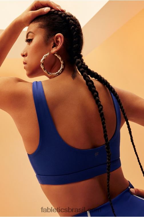 Fabletics azul clássico 420HR1619 sutiã esportivo lola de baixo impacto mulheres