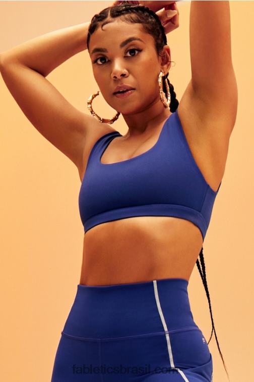 Fabletics azul clássico 420HR1619 sutiã esportivo lola de baixo impacto mulheres