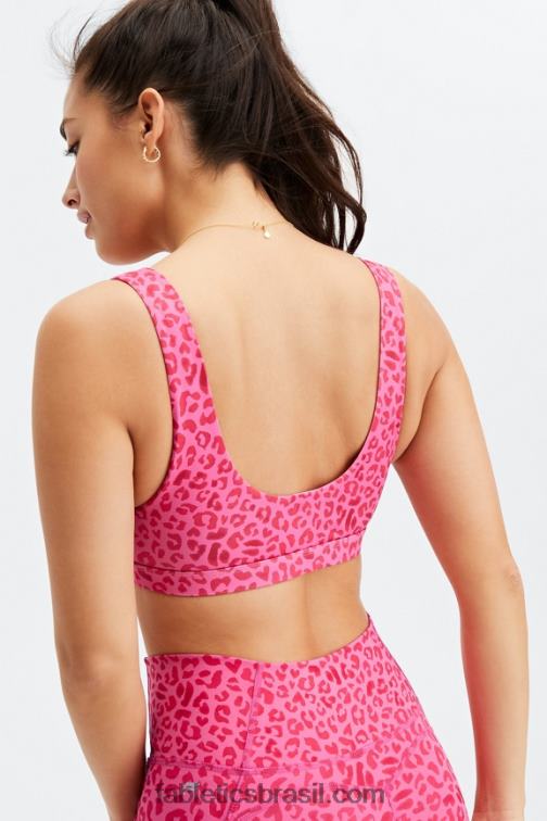Fabletics beijo de leopardo 420HR1618 sutiã esportivo lola de baixo impacto mulheres
