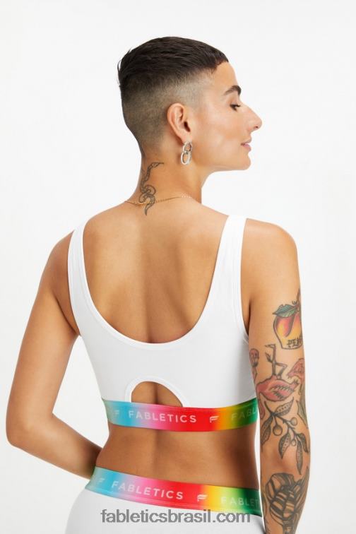 Fabletics branco 420HR1582 bralette lounge 24 horas por dia, 7 dias por semana mulheres