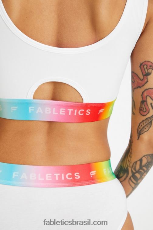 Fabletics branco 420HR1582 bralette lounge 24 horas por dia, 7 dias por semana mulheres