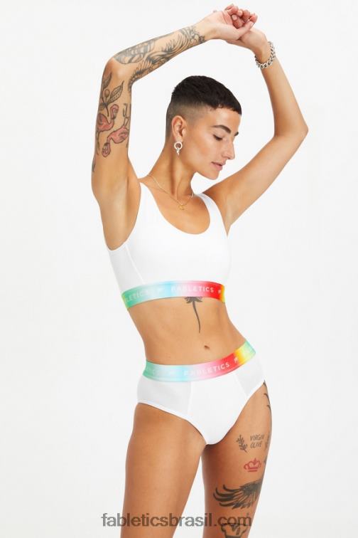 Fabletics branco 420HR1582 bralette lounge 24 horas por dia, 7 dias por semana mulheres
