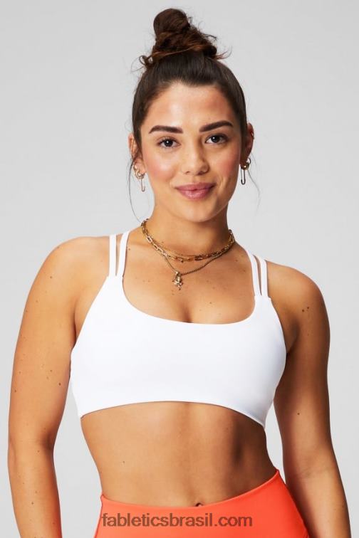 Fabletics branco clássico 420HR1451 principal sutiã de baixo impacto mulheres