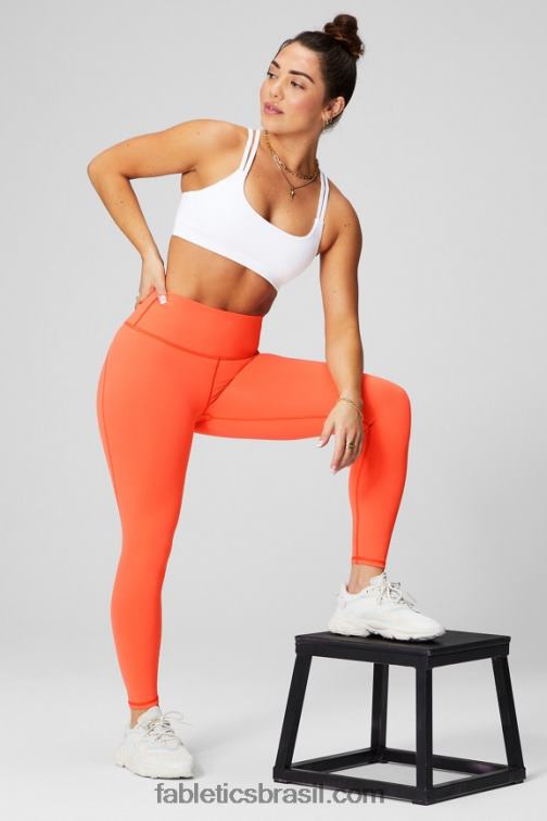 Fabletics branco clássico 420HR1451 principal sutiã de baixo impacto mulheres