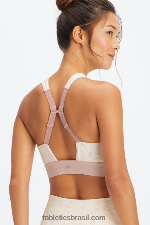 Fabletics branco macio mini nueue camo/malva silenciado 420HR1470 sutiã o dia todo todos os dias 101 mulheres