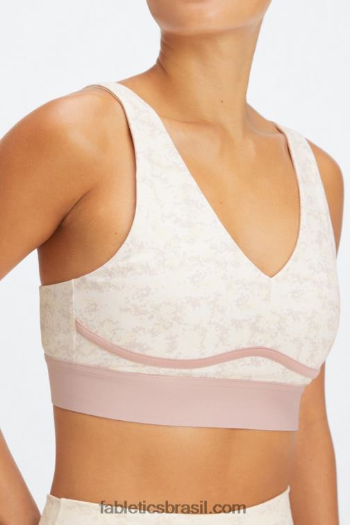 Fabletics branco macio mini nueue camo/malva silenciado 420HR1470 sutiã o dia todo todos os dias 101 mulheres