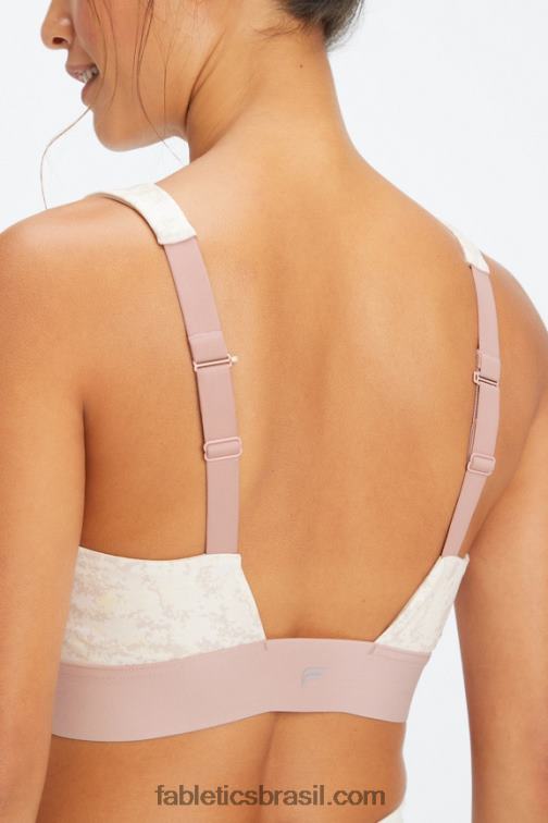Fabletics branco macio mini nueue camo/malva silenciado 420HR1470 sutiã o dia todo todos os dias 101 mulheres