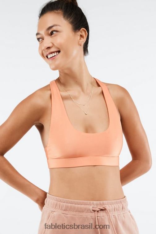 Fabletics brilho de damasco fresco 420HR1641 sutiã esportivo de baixo impacto yesi shine mulheres