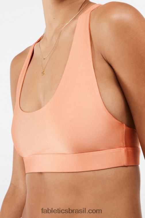 Fabletics brilho de damasco fresco 420HR1641 sutiã esportivo de baixo impacto yesi shine mulheres