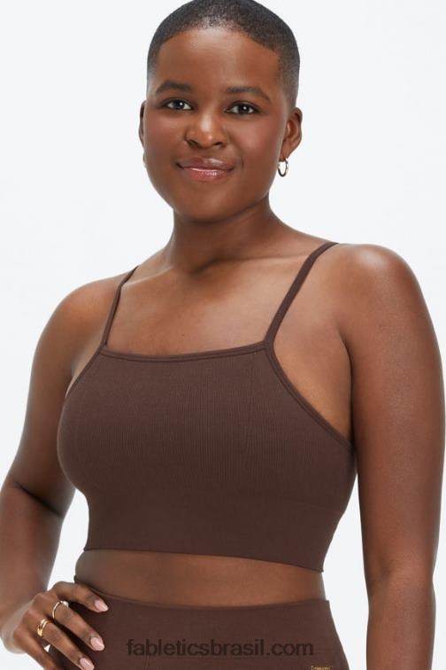 Fabletics café de chicória 420HR1512 bralette midi sem costura em nuvem mulheres