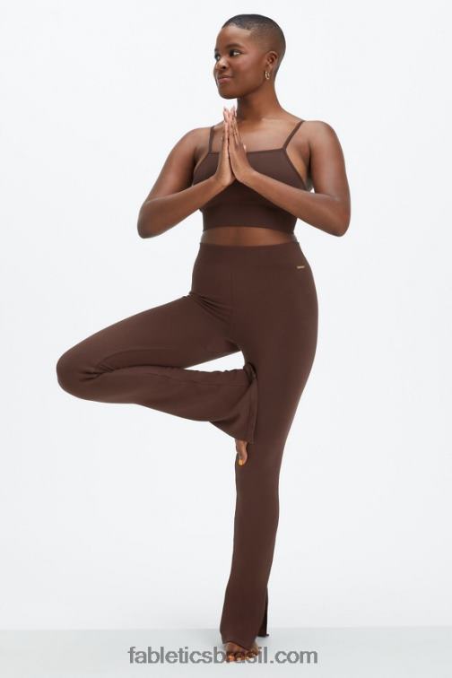 Fabletics café de chicória 420HR1512 bralette midi sem costura em nuvem mulheres