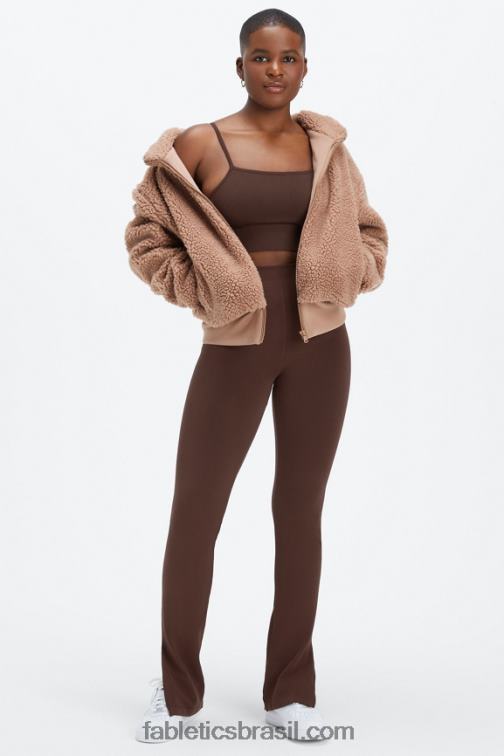 Fabletics café de chicória 420HR1512 bralette midi sem costura em nuvem mulheres