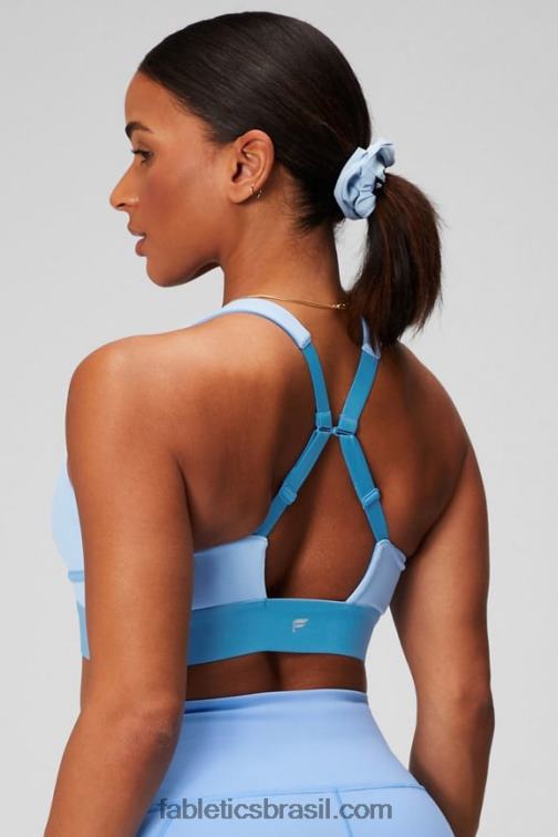 Fabletics campainha/flor azul 420HR1465 sutiã o dia todo todos os dias 100 mulheres