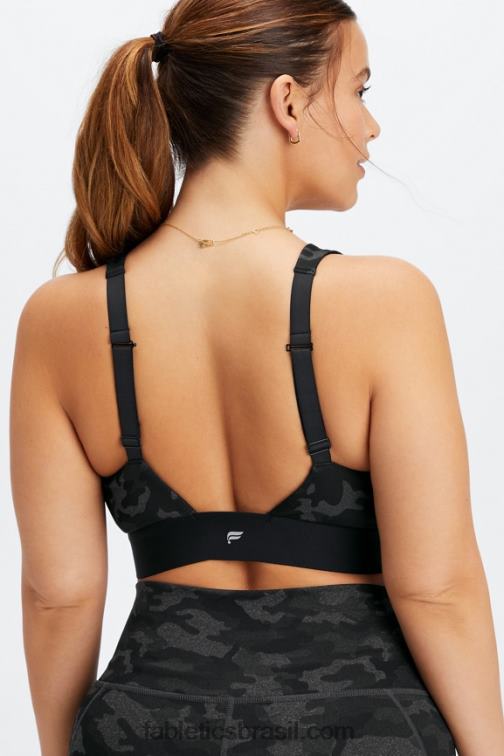 Fabletics carvão camuflado 420HR1476 sutiã o dia todo todos os dias 102 mulheres