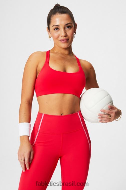 Fabletics cereja clássica 420HR1450 principal sutiã de baixo impacto mulheres