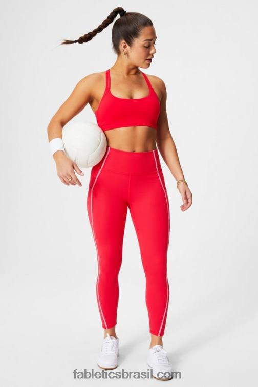 Fabletics cereja clássica 420HR1450 principal sutiã de baixo impacto mulheres