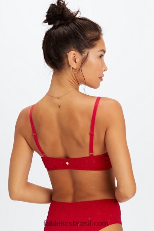Fabletics cereja doce 420HR1524 sutiã de renda sem costura mulheres