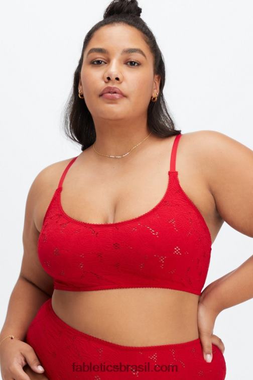 Fabletics cereja doce 420HR1525 sutiã de renda sem costura mulheres