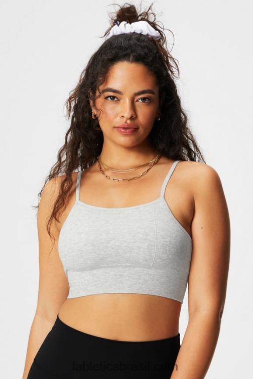Fabletics cinza urze macio 420HR1508 bralette midi sem costura em nuvem mulheres