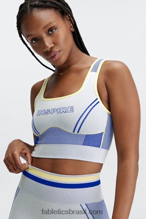 Fabletics cinza urze macio multi 420HR1632 inspirar sutiã esportivo de painel sem costura mulheres