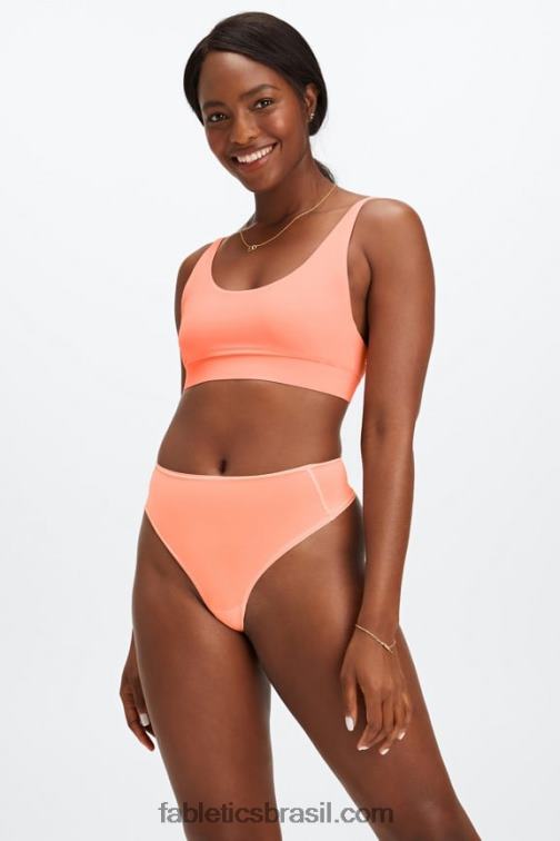 Fabletics coral 420HR1572 bralette decote canoa de toque fino mulheres