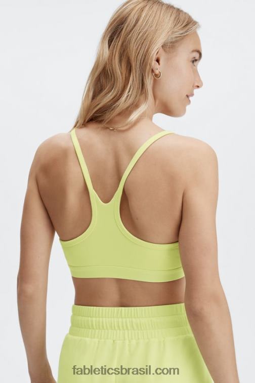 Fabletics creme de limão 420HR1557 bralette com costas nadador mulheres