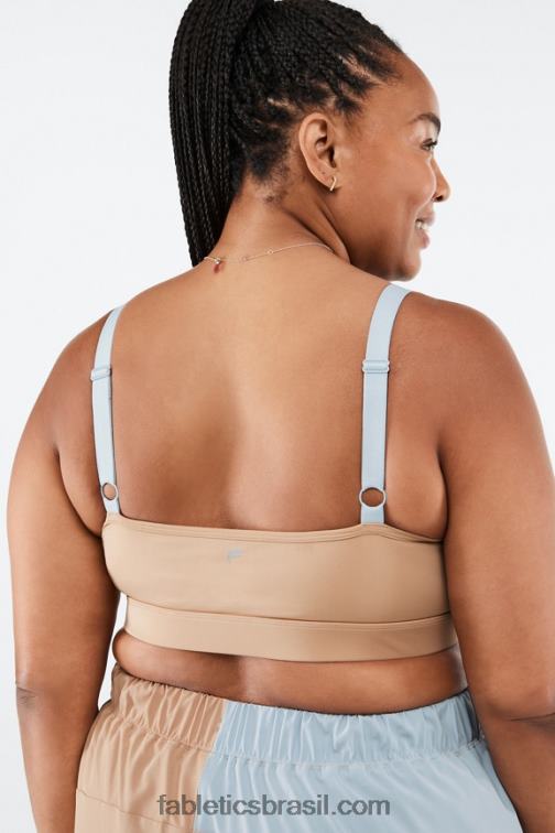 Fabletics deserto/pedra azul 420HR1634 sutiã esportivo makayla de baixo impacto mulheres