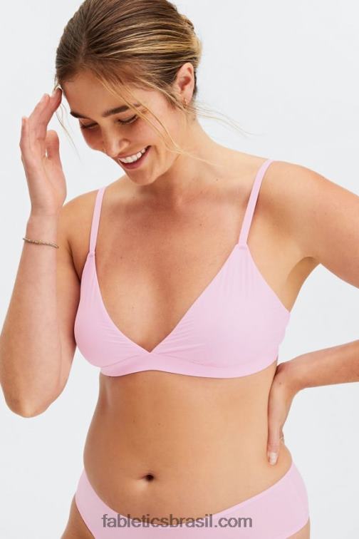Fabletics docinho rosa 420HR1539 bralette triângulo de toque fino mulheres