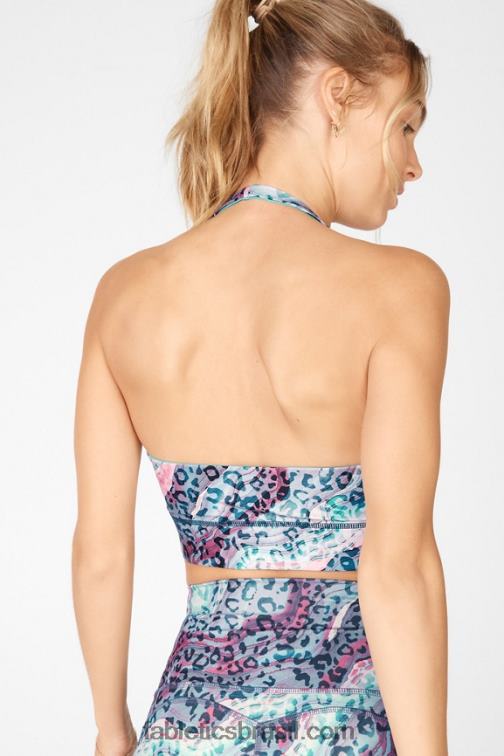 Fabletics dunas/azul lunar 420HR1667 sutiã esportivo reversível harlow halter mulheres