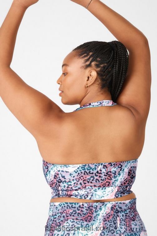 Fabletics dunas/azul lunar 420HR1668 sutiã esportivo reversível harlow halter mulheres