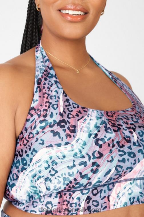 Fabletics dunas/azul lunar 420HR1668 sutiã esportivo reversível harlow halter mulheres