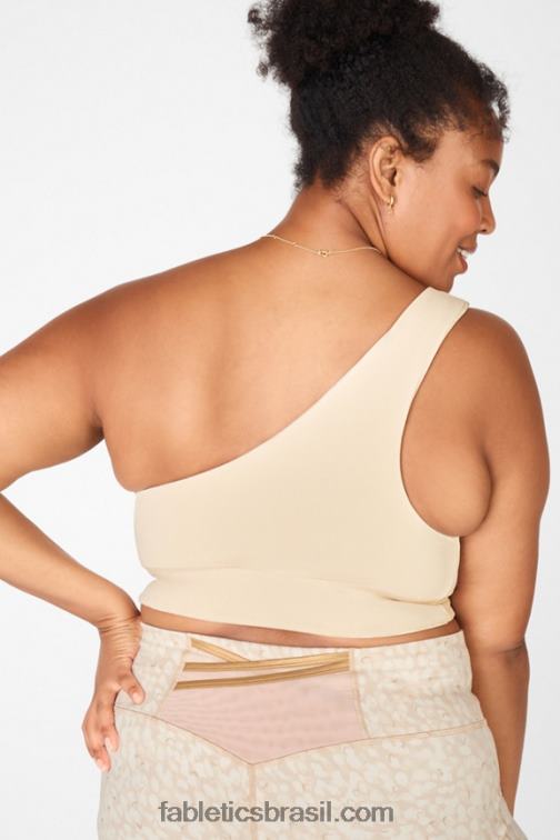 Fabletics frio/creme folhado 420HR1681 harlow sutiã esportivo reversível de um ombro mulheres