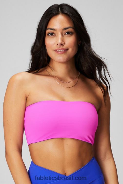 Fabletics fuga real/rosa extrema 420HR1504 top de banho cai-cai multiuso mulheres
