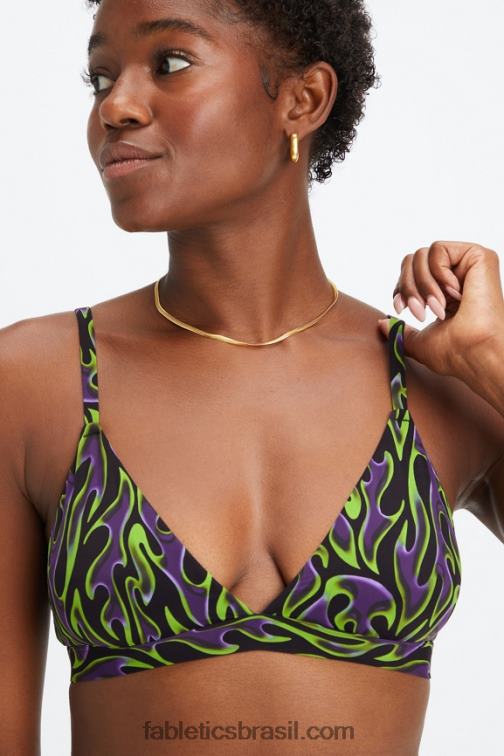 Fabletics garota brilhante 420HR1537 bralette triângulo de toque fino mulheres