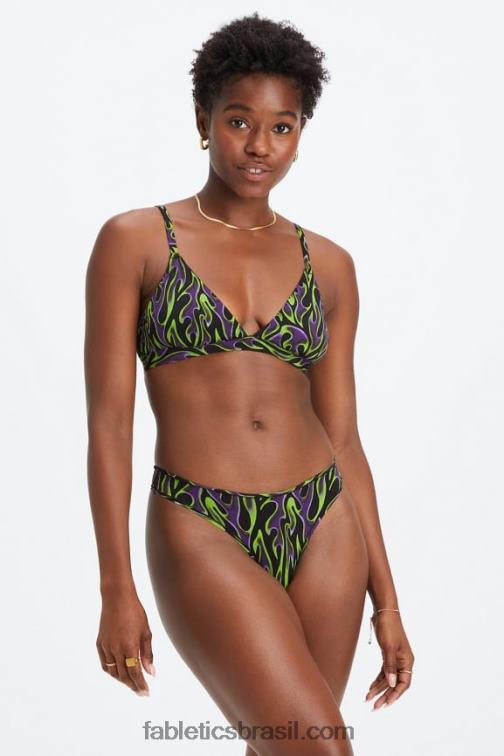 Fabletics garota brilhante 420HR1537 bralette triângulo de toque fino mulheres