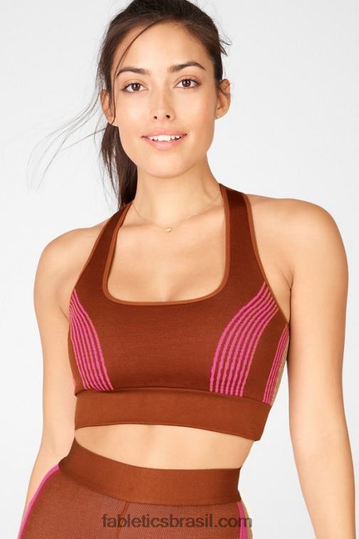 Fabletics java/tapioca/rosa de pelúcia 420HR1670 kelsea sutiã esportivo sem costura mulheres